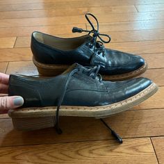 Great Condition. Beautifully Made Leather Soles. Shoes Balenciaga, Beautifully Made, Balenciaga Shoes, Flat Shoes Women, Loafer Flats, Balenciaga, Oxford, Color Blue, Loafers