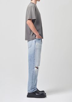 Cue the nostalgia. This 90’s inspired mid-rise is designed to sit relaxed on the waist with an eased up, straight fit through the body. This fit is true to size. Looks Like: Destructed light indigoFeels Like: Midweight, non-stretch regenerative cotton Relaxed Fit Distressed Medium Wash Cropped Jeans, Relaxed Fit Cropped Jeans With Tapered Leg, Relaxed Fit Cropped Jeans With Tapered Leg For Everyday, Casual Light Wash Mom Fit Cropped Jeans, Light Wash Mom Fit Cropped Jeans, Blue Mom Fit Jeans With Five Pockets, Mom Fit Bottoms With Straight Hem For Everyday, Everyday Mom Fit Bottoms With Straight Hem, Washed Blue High Rise Relaxed Jeans