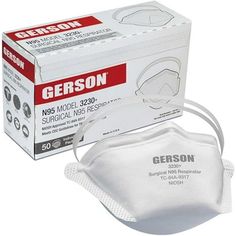 Gerson US made NIOSH approved FDA surigical 3230+ N95 respirators come individually packaged. Folding design allows for much lower breathing resistance than competitors and eliminates eyewear fog. Size: One Size.  Color: White. Gerson, Personal Protective Equipment, Design Help, Mask Making, Health Care, 50 %, Color White, Pouch, Mask