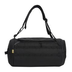 Gym Molle Duffles Bag - Woosir Black Travel Bag With Zipper For Outdoor, Black Travel Bag For Outdoor Use, Techwear Bags With Zipper Pocket For Outdoor, Practical Bags For Outdoor Activities With Zipper Closure, Black Nylon Functional Duffle Bag, Functional Black Nylon Duffle Bag, Black Backpack For Outdoor Activities, Multifunctional Black Duffle Bag For Daily Use, Functional Nylon Travel Bag With Zipper Closure