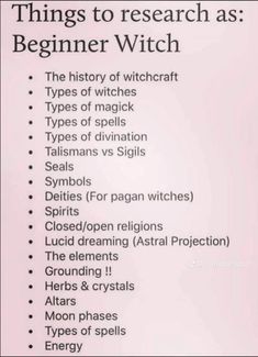 Pagan Tips, Things To Research, Beginner Witch, Witchcraft Spells For Beginners, Green Witchcraft, Magia Das Ervas