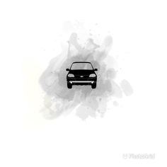 a black and white photo of a car in the middle of paint splatters