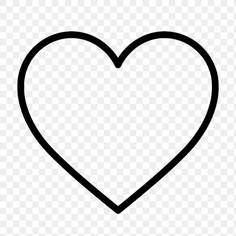 a black and white heart on a transparent background