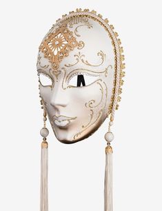 Pompeia venetian mask for sale White Venetian Masks For Theater, Venetian White Mask For Theater, White Venetian Masks And Prosthetics For Theater, White Venetian Mask, White Venetian Mask For Costume, White Venetian Mask For Costume Party, Venetian White Mask For Costume Party, White Venetian Full-face Mask, White Venetian Full Face Mask