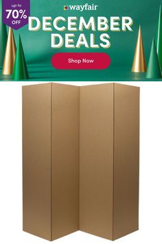 an advertisement for wayfair's december sale with gold cones and green background