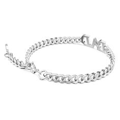 This rhodium plated bracelet makes an ideal Father’s Day gift. At the center, the word “DAD” is picked out in subtle pavé, while the chunky chain-link bracelet features an extender for the perfect fit. Designed for his special day, and beyond, this piece is available in sizes L and XL. Article no.: 5658330 Collection: Mother's Day Minimum length: 7 1/2 inches Maximum length: 8 5/8 inches Width: 7/8 inches Material: Crystals, Rhodium plated Color: White Clasp type: Spring ring Dad Bracelet, Chain Link Bracelet, Spring Rings, Link Bracelets, Bracelet Making, Rhodium Plated, Chain Link, Special Day, Fathers Day