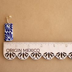 These minimalist and elegant, one-of-a-kind drop earrings were created by joining the traditional and vibrant Talavera from Puebla and adding the finishing touch of our talented artisan partner from Mexico City. The fusion of these two talents creates a modern, bohemian and versatile piece of wearable art. Perfect for everyday wear, special occasions or as a gift for that special someone in your life. These statement earrings are embellished with 14K gold. They are 2 inches in length; Talavera i Talavera Earrings, Blue Talavera, Modern Bohemian Style, Mexican Talavera Pottery, Talavera Pottery, Mexican Talavera, Traditional Mexican, Blue Plates, Modern Bohemian