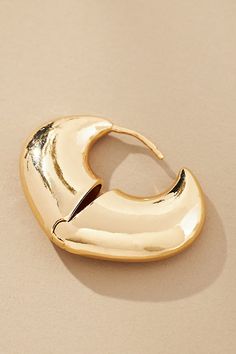 Find ANTHROPOLOGIE Wide Huggie Hoop Earrgs on Editorialist. Gold: 14k gold-plated brass Silver: Rhodium-plated brass Snap styling Imported Wide Huggie Hoop Earrings in Silver, Women's, Gold/Plated Brass Gold-tone Small Hoop Huggie Earrings, Gold-tone Brass Hoop Earrings, Gold Hoop Earrings With Gold-tone Hardware Gift, Gold-tone Hoop Metal Jewelry, Gold Plated Hoop Earrings With Gold-tone Hardware, Anthropologie Earrings, Huggie Hoop Earrings, Gold Plated Jewelry, Jewelry Plate