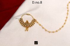 Indian non pierced nose ring nath chain for bridal wedding. Hoop size (Diameter) : D.no. 1= 1.1 inch inner diameter, 1.6 inch (outer diameter) D.no. 2= 1.9 inch diameter D.no. 3= 1.1 inch diameter D.no.4 = 1.4 inch diameter D.no. 5= 1.9 inch diameter D.no. 6= 1.4 inch diameter D.no. 7= 1.9 inch diameter D.no. 8= 0.9 inch inner diameter,1.2 inch(outer diameter) D.no. 9= 1 inch inner diameter,1.2 inch (outer diameter Festive Chandbali Nose Ring For Weddings, Wedding Chandbali Nose Ring, Chandbali Nose Rings For Wedding And Festivals, Tilla Nose Rings For Wedding Festivities, Temple Jewelry Chandbali Nose Rings For Wedding, Elegant Chandbali Nose Rings For Wedding, Festive Wedding Nose Ring With Tilla, Traditional Silver Nose Rings For Wedding, Gold Chandbali Nose Rings Bollywood Style