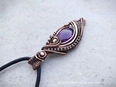 Purple Amulet Jewelry As A Gift, Purple Amulet Jewelry As Gift, Purple Amulet Style Jewelry Gift, Purple Amethyst Amulet Jewelry, Weaved Jewelry, Empath Protection, Elven Jewelry, Amethyst Healing, Protection Amulet