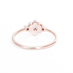 "Delicate tiny Lily Rose flower diamond ring. perfect stackable ring / midi ring / promise ring. Item details: ♥ Total diamond weight 0.1 carat, F color, VS clarity. ♥ Material: 14K or 18k, yellow / white /rose solid gold . ♥ Sizes available: 3-9 . Silly Shiny Service: ♥ You can request complimentary IGL diamond jewelry certificate, when placing your order on \"Note to Silly Shiny Diamonds\". ♥ The ring is custom made with great care from 14K /18K / White gold / Yellow gold / Rose Gold. ♥ All je Dainty Birthstone Ring For Proposal, Delicate Rose Gold Flower Ring, Dainty Flower Ring With Rose Cut Diamonds As Gift, Rose Gold Flower-shaped Promise Ring, Delicate White Gold Cluster Ring, Rose Gold Flower Shaped Fine Jewelry Ring, Delicate Rose Gold Flower Shaped Ring, Delicate Rose Gold Flower-shaped Ring, Delicate Stackable Rose Gold Birthstone Ring