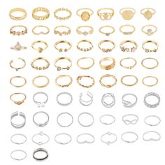 PRICES MAY VARY. VARIOUS STYLES:Gold Knuckle Ring Set is perfect for everyday wear,They Can be Used as stackable rings,knuckle rings,midi rings,joint rings,finger rings,nail rings,crystal rings,wedding rings,promise rings and toe rings.You can wear a different ring every day,It makes you look more attractive. QUALITY MATERIAL:The midi rings are made of high-quality alloy materials combined with electroplating process,lead-free and nickel free,hypoallergenic.Suitable for most women,and teenagers. Nail Finger, Rings Pack, Rings Set For Women, Rings Crystal, Stackable Ring Sets, Smart Ring, Ring Sets Boho, Silver Ring Set, Dragon Jewelry