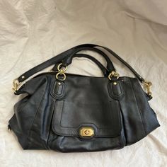 Used Black Coach Purse Black Coach Purse, Bags Coach, Coach Purse, Balenciaga City Bag, Coach Purses, Coach Bags, Shoulder Bags, Bag Lady, Purse