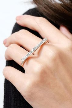 double finger band ring cz, adjustable ring, double band ring, double bar ring, double finger ring, two finger ring, double rings Adjustable Simple Design Crystal Ring, Adjustable Crystal Ring With Open Band, Ring Double Band, Two Finger Ring, Finger Band, Double Band Ring, Double Finger Ring, Double Rings, Double Band Rings