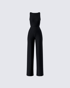 Nothing like a chic little business casual moment 💅 Let them know who the boss really is in this black maxi jumpsuit made from ponte fabric and complete with a fitted top, wide legs, and a backless design 🖤 Elegant Evening Strapless Maxi Jumpsuit, Chic Strapless Maxi Jumpsuit For Evening, Sleek Formal Jumpsuits And Rompers, Chic Fitted Maxi Length Jumpsuits And Rompers, Elegant Strapless Elastane Jumpsuit For Party, Chic Stretch Jumpsuits And Rompers For Formal Events, Chic Black Strapless Jumpsuit For Formal Occasions, Chic Black Strapless Jumpsuit For Formal Events, Solid Color Evening Jumpsuits And Rompers