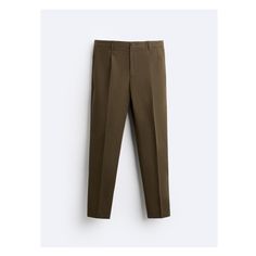 PLEATED COTTON - LINEN PANTS Chino Cotton Twill Bottoms With Belt Loops For Workwear, Chino Cotton Twill Workwear Bottoms With Belt Loops, Workwear Chinos With Straight Hem And Belt Loops, Workwear Chinos With Belt Loops And Straight Hem, Chino Cotton Twill Pants With Patch Pockets, Tailored High-waisted Cotton Pants, Straight Hem Chino Cotton Twill Pants With Welt Pockets, Chino Cotton Twill Straight Pants With Belt Loops, Classic Cotton Work Pants With Patch Pockets