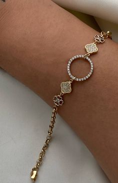 "ITEM DETAILS ❆All our jewelry are hand made with Love. ❆Material: 14K Gold ( 585). ❆Available colors: Gold, Rose Gold, White Gold. ❆Available Sizes: Look Size Option (Contact for different sizes) ❆Each item is made to order ❆ DO YOU LIKE THIS BRACELET? ❆ You can get more information about it below but if you have any questions, just click the \"Message Sergen Vural \" button and I will be very happy to hear from you ☺ PACKAGING ❆Comes ready to gift in a beautiful jewelry box. ❆It comes with a s Circle And Luck Bracelet, Gold Plated Bracelet Gift, Silver Plated Bracelets, Plated Cubic Zirconia Bracelet For Gift, Rose Gold Plated Round Diamond Bracelet, Rose Gold Plated Diamond Bracelet, Yellow Gold Plated Bracelet For Gift, Yellow Gold Plated Bracelet Gift, Gold Cubic Zirconia Bracelet With Adjustable Chain