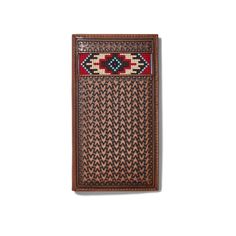 This rugged, rodeo-style wallet makes it easy to stay organized. Crafted from top grain leather, it features colorful Southwestern embroidered inlay and compartments for your credit cards, cash and ID. \r\n\r\nTop grain leather rodeo style wallet\r\nMulti-color Southwestern embroidered inlay\r\nCredit card slots\r\nClear ID window\r\nRemovable photo slip\r\nCash compartment\r\nMeasures: 6 1/2 x 3 1/2\r\nImported\r\nRodeo Wallet Beaded Basketweave | Men's Rodeo Wallet Beaded Basketweave in Tan Le Rodeo Style, Rodeo Fashion, Top Grain Leather, Stay Organized, Staying Organized, Basket Weaving, Credit Cards, Rodeo, Tan Leather