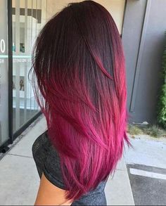 Pink Hair Tips, Blond Rose, Pink And Black Hair, Peekaboo Highlights, Hot Pink Hair, Tips Hair, Beautiful Hair Color