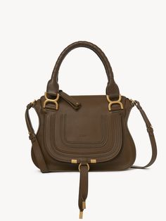 Chloé Small Marcie Bag In Grained Leather | Chloé US High-end Calf Leather Satchel With Gold-tone Hardware, Cloe Handbag, Belt Jewelry, Coin Purse Wallet, Bag Collection, Hand Wrap, Leather Tassel, Small Shoulder Bag, Small Leather Goods