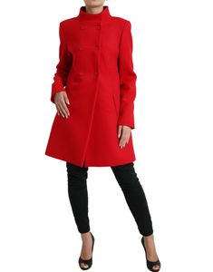 LIU JO Gorgeous brand new, 100% Authentic LIU JO double breasted long coat. Model: Trench coat jacket Color: Red Button closure Logo details Made in Italy Material: 82% Wool 18% Nylon Double Breasted Long Coat, Red Wool Coat, Long Coat Women, Langer Mantel, Elegant Red, Long Sleeves Coats, Red Button, Red Wool, Guess Jeans