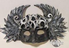 Masquerade costume mask, winged mask, Mythological, wings, Goddess, Warrior, Moon, Greek God, made to order, Halloween mask, black and white by HawkEyeMasks on Etsy Winged Warrior, Warrior Goddess, Warrior Costume, Dog Mask, Mask Masquerade, Masquerade Costumes, Costume Masks, Sewing Doll Clothes, Greek God