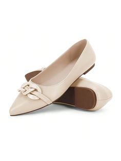 TINSTREE Women's Ballet Flats Chain Pointed Toe Slip On Flats Shoes For Women Dressy Comfort Loafers Beige Elegant,Fashionable        Women Shoes, size features are:Bust: ,Length: ,Sleeve Length: Loafers Beige, Women's Ballet Flats, Slip On Flats, Womens Ballet Flats, Flats Shoes, Pink Brown, Maternity Bag, Shoes For Women, Womens Flats