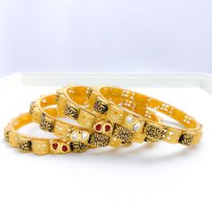 Regal Antique 22k Gold Bangles 22k Gold Bangles, Antique Bangles, Kundan Bangles, Antique Finish, 22k Gold, Gold Bangles, Night Out, Bangles, Size 2