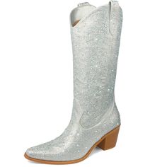 PRICES MAY VARY. Premium Material:These rhinestone cowboy boots are made of high-quality Faux suede leather material,soft and comfortable,wear-resistant and durable.Anti-slip Rubber sole.The surface is studded with shiny rhinestones,which will bring a twist to your average western boot. Design:These cowboy cowgirl boots for Women are designed with sparkly rhinestone,glitter style will make you be the star in any occasions.The sparkly rhinestone black cowboy boots have no zipper, easy to put on a Rhinestone Cowgirl Boots, Rhinestone Cowboy Boots, Cowgirl Boots For Women, Rhinestone Cowboy, Rhinestone Cowgirl, Boots Mid Calf, Boot Design, Black Cowboy Boots, Black Cowboy