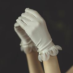 Upper Materials:Satin; Embellishment:Pure Color; Season:All Seasons; Length Style:Wrist Length; Style:Elegant,Gloves; Length:Mixed Length; Brand:C.Magic; Features:Exquisite,Lace,Soft; Listing Date:11/17/2021 Wedding Gloves Vintage, Gloves Aesthetic, White Lace Gloves, Fancy Gloves, Gloves Dress, Tulle Gloves, Elegant Gloves, Short Gloves, Gloves Vintage