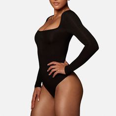 Super skin-friendly. stretchy for comfort. Snap closure Square neck bodysuit with a square neckline. Prefect to wear with shorts. jeans. pants. skirts. high heels. boots and etc. Make you sexy. fashionable. elegant. This square neck bodysuit for women match with for any occasion. Lantern Sleeve Sweater, Color Tops, High Heels Boots, Sports Bra And Leggings, Square Neck Bodysuit, Corset Mini Dress, T Shirts Women, Beautiful Figure, Long Sleeve Sweater Dress