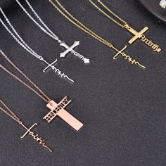 The Most Detailed Cross Name Necklace: Our personalized cross name necklace chain pendant are by far the most detailed in the market. No one can beat our quality. ✔✔ Fast Production & Shipping: These name chains are customized and shipped in only about 5-8 business days. For any custom jewelry, that's FAST. 🚀🚀 Anti Fade: The engraving method used in our custom cross name pendant necklace ensure that these charms will never fade away. 😎😎 Personalized Charm: Each custom religious name pendant locket is carefully personalized to perfection. ✅✅ Perfect Gift: These custom name necklaces pendant are a perfect gift for any occasion and are sure to bring the happiness to the receiver. 🎁🎁 Available in Gold & Silver: Whether you need gold name necklace or silver name necklace, we have got you Personalized Rose Gold Cross Jewelry, Personalized Rose Gold Cross Pendant Jewelry, Silver Name Necklace With Cross Pendant, Silver Cross Pendant Necklace With Name, Personalized Spiritual Cross Charm Necklace, Personalized Engraved Cross Necklace, Spiritual Personalized Cross Charm Necklace, Silver Name Necklace With Cross Shape, Personalized Silver Cross Pendant Necklace