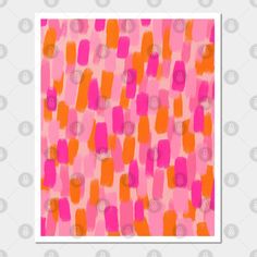 an orange and pink abstract painting