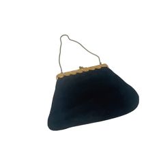 This vintage black velvet evening purse features a gold-tone clasp and handle, perfect for adding a touch of sophistication to any elegant ensemble. The classic design and luxurious materials make it a timeless accessory for formal occasions. The gold-tone detailing contrasts beautifully with the rich black velvet, creating an eye-catching piece that exudes elegance. * Gold-Tone Clasp & Handle * Black Velvet Material * Classic & Elegant Design * Perfect for Evening Events Minor wear on the velvet and slight tarnish on the gold-tone clasp. Features: * Leaf Motif Size: Womens 9 x 6 x .5" Condition: Pre-Owned Vintage Formal Bags With Gold Clasp, Velvet Evening Clutch Bag, Classic Clutch Evening Bag, Classic Evening Clutch Bag, Formal Handheld Evening Bag With Gold-tone Hardware, Elegant Clutch Evening Bag For Vintage Events, Elegant Evening Bag For Vintage Events, Elegant Velvet Bags For Formal Occasions, Elegant Black Velvet Bag