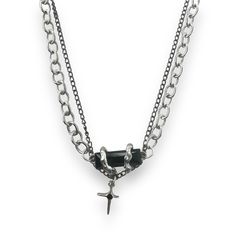 Add A Touch Of Bold And Edgy Style To Any Outfit With Our Double Layer Star Pendant Necklace. Perfect For Both Men And Women, This Streetwear Accessory Boasts A Unique Unisex Design. Show Off Your Individuality And Make A Statement With This Eye-Catching Piece. Necklace Length 18.0 Inch With 1.9 Inch Extension Chain, Chain Width 5 Mm. Mens Wedding Rings Black, Men Chain, Horn Pendant Necklace, Silicone Wedding Rings, Black Wedding Rings, Streetwear Hip Hop, Wide Cuff Bracelets, Women Streetwear, Jewelry Tattoo