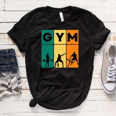 Gym Shirt Women Men, Fitness Shirt, Workout Shirt, Weightlifting Shirt, Gym Motivation Shirts, Funny Gym T-shirt, Lifting Tee, Inspirational If you enjoy our graphic designed T-shirts please favorite our shop! We update the shop on a regular basis, so you don't want to miss out on any cool new tees! If you have any questions about anything feel free to message us! -------Order------- -Choose which color T-Shirt you would like -Choose your T-Shirt Size -------Product------- A Bella Canvas Crew Ne Workout Cotton T-shirt With Screen Print, Tri-blend Cotton T-shirt For Gym, Cotton Tri-blend T-shirt For Gym, Gym T-shirt With Screen Print Short Sleeve, Gym T-shirt For Sports Season, Sublimation Print Short Sleeve Gym Tops, Short Sleeve Gym T-shirt With Screen Print, Tri-blend Graphic Tee For Gym, Athleisure Gym Tops With Sublimation Print