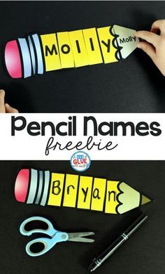 a pencil name game for kids to play with