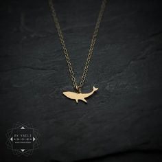 Tiny whale necklace, gold dainty humpback whale #jewelry #necklace @EtsyMktgTool #whalenecklace #humpbackwhale #delicatenecklace Shark Jewelry, Jewelry Design Studio, Whale Necklace, Tiny Necklace, Shark Necklace, Ocean Necklace, Black Diamond Ring Engagement, Humpback Whale, Mothers Necklace