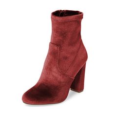 Brick Red Chunky Heel Boots Velvet Short Fashion Sock Bootsare a perfect combination of style and comfort, making them an ideal choice for any fashion-forward woman. They feature chunky heel, velvet material, short fashion sock boots, brick red color, and fashionable design. Handcrafted US sizing. Fits true to size. Heel Height: 4" / 100 mm approx Product measurements were taken using size 8. Please note that measurements may vary by size. Chunky Heel: The chunky heel provides a comfortable and stable base for the feet, making it easy to walk and dance in them. Velvet Material: The velvet material adds a soft and luxurious feel to the boots, making them comfortable to wear. Short Fashion Sock Boots: The short fashion sock boots are designed specifically for women, keeping in mind their sty Round Toe Ankle Boots, Cowboy Shoes, Chunky Heel Boots, Velvet Shorts, Sock Boots, Chunky Heels Boots, Suede Boots Knee High, Chunky High Heels, Purple Suede