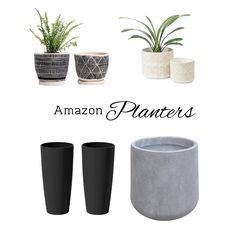 an assortment of planters and vases with the words amazon planters above them