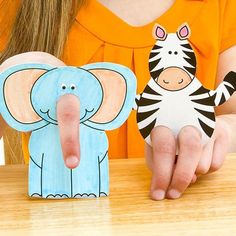 Animal Craft, Pre Writing Activities, English Teaching, Craft Activity, Eric Carle, Finger Puppets, An Elephant