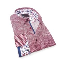 Fitted Cotton Dress Shirt With Casual Collar, Fitted Collared Shirt With Paisley Print, Patterned Long Sleeve Shirt For Semi-formal Occasions, Formal Collared Patterned Shirt, Fitted Patterned Printed Shirt, Fitted Cotton Shirt With Floral Print, Summer Cotton Dress Shirt With Collar, Patterned Cotton Shirt With Spread Collar, Patterned Formal Shirt For Spring