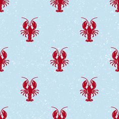 Light Blue Red and White Grunge Lobster Print Fabric, Americana by Brittney Laidlaw Fabric, Raspberry Creek Fabrics Lobster Print, White Grunge, Design Library, Travel Towel, Red Design, Club Design, Double Gauze, Minky Blanket, Cotton Quilts