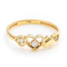 14k Solid Gold Heart Ring, Real Gold Love Ring, Unique Design Premium Heart Band For Her, Handmade Fine Jewelry By Selanica. 💙 The ring material is 14k solid gold, should not be confused with gold plating or filling. It will never tarnish or fade over time. We're offering the finest quality in solid gold jewelry. 💎 Gemstones are premium grade D Color (colorless) VS/SI clarity moissanites. 💙 Our jewelry is handcrafted with love and great care at San Francisco Bay! All of our items are 14k stam Luxury Yellow Gold Jewelry For Valentine's Day, Heart-shaped Hallmarked Diamond Ring, 14k Stamped Diamond Ring For Valentine's Day, 14k Heart Cut Diamond Ring For Valentine's Day, Stamped 14k Diamond Ring For Valentine's Day, Valentine's Day 14k Stamped Fine Jewelry Diamond Ring, Fine Jewelry Heart Ring With Diamond Cut For Anniversary, Diamond Cut Heart Ring For Anniversary, Heart-shaped Diamond Cut Ring For Anniversary