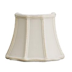 a white lamp shade on a white background