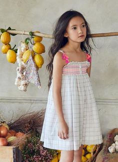 Nellystella Camila Dress in Space Dye Check - PRE-ORDER – Hello Alyss - Designer Children's Fashion Boutique Nellystella Dress, Girls Sneakers Outfit, Organza Dresses, Silk Organza Dress, Camilla Dress, Cotton Silk Dress, Girls Sundress, Velvet Fashion, Girls Sneakers