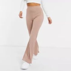 All Orders Ship Within 1-3 Business Days! *Moving Sale, Everything Must Go! Accepting Any Reasonable Offers!* Ribbed Wide Leg Pants With Flare Bottom, Comfy Fit! Conditions: Brand Newstill Has Tags/No Holes/No Stains/No Pilling/No Fade Size: 2 Smoke Free And Pet Free Home! Spring Ribbed Beige Bottoms, Spring Beige Ribbed Bottoms, High Waist Beige Ribbed Bottoms, High Waist Ribbed Beige Bottoms, Beige Stretch Ribbed Pants, Stretch Ribbed Beige Pants, Casual Beige Leggings For Loungewear, Outfits Con Pants, Club L London