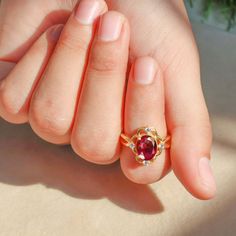 Natural red ruby ring, minimalist ring, oval ruby ring, July birthstone, AAA Ruby ring, ring for women, women ring, Oval ruby ring,  *Other Similar Jewelry Available Here* https://www.etsy.com/shop/AreebaJewelry Details:- Gemstone - Ruby Stone Color Available - Natural Red  Stone Setting - Prong Quality - AAA Grade Stone Size - 5 x 7 MM Rize Size - 5 US TO 9 US Available Type - 100% Natural  Shipping service - Free worldwide shipping service About AreebaJewelry:- AreebaJewelry takes great pride Oval Ruby Ring With Prong Setting, Oval Ruby Ring Fine Jewelry, Oval Ruby Diamond Ring, Oval Lab-created Ruby Rings For Formal Events, Oval Lab-created Ruby Rings For Formal Occasions, Oval Ruby Promise Ring, Fine Jewelry Oval Solitaire Ruby Ring, Fine Jewelry Ruby Ring With Oval Cabochon, Garnet Ring With Prong Setting