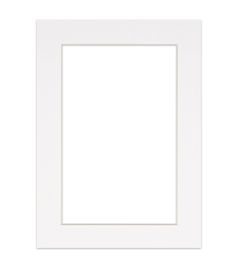 a white square frame on a white background