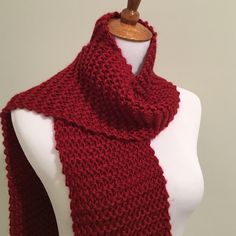 Nwot. Beautiful Deep Red Knit Scarf. Hand Knit; Never Worn. Really Beautiful And Absolutely Excellent Condition. **See My Other Listing For The Exact Same Scarf In Black.** Red Knit Scarf, Handmade Knitting, Knit Scarf, Deep Red, Lady In Red, Scarf Wrap, Hand Knitting, Scarf Accessory, Hand Made